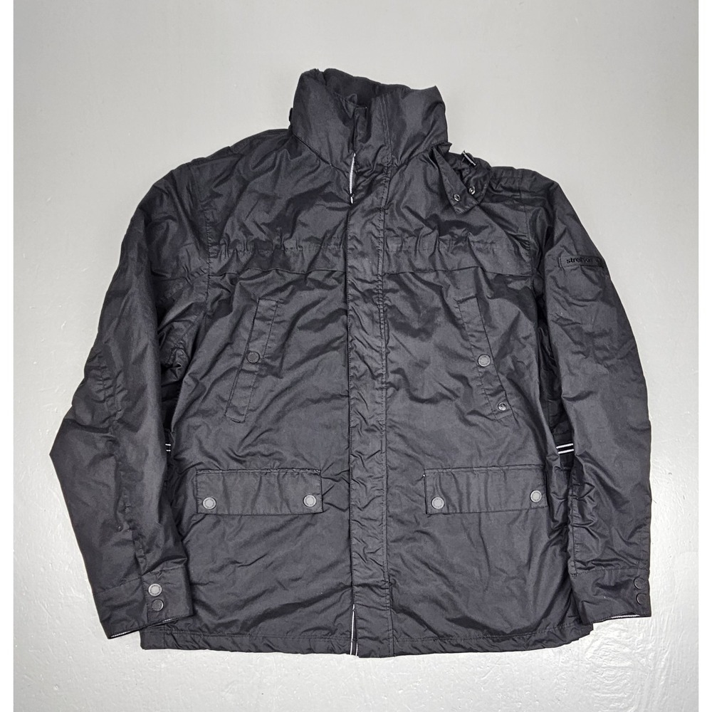 Strellson Coppi Jacket Coat Mens XL (58) Black SS11 Swiss Hooded‎ Performance